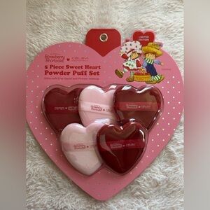 Strawberry Shortcake 5-Piece Sweet Heart Powder Puff Set - Pink & Red